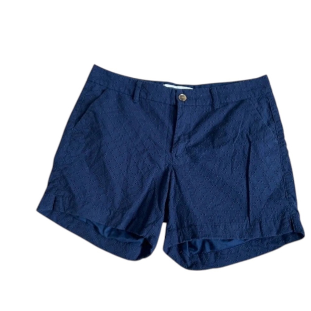 Old Navy Women's Navy Blue Eyelet Shorts, Size 10, Midrise, 5" Inseam